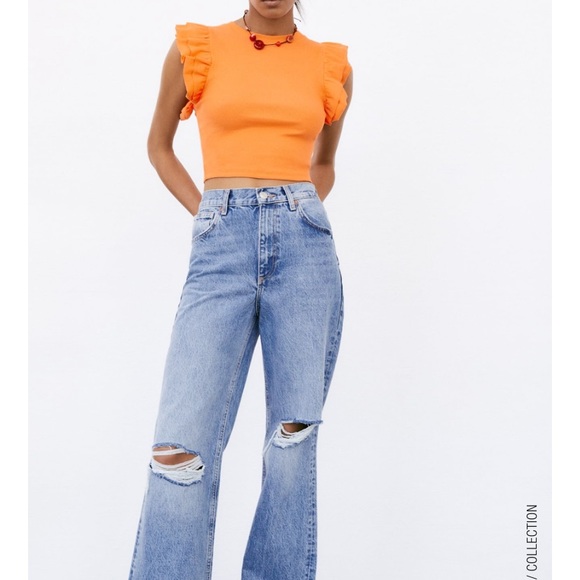 Zara | Tops | Zara Ruffle Top | Poshmark